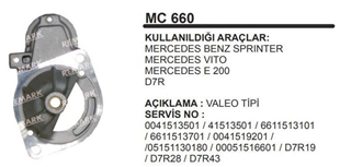 Pinyon Kapağı Mercedes Benz Sprinter Vito E200 D7R | MARTEK MC660