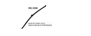 Silgi Süpürgesi Arka Audi A4 A6 Q5 Q7 Mercedes Vito 380mm 15 | MARTEK RB2598