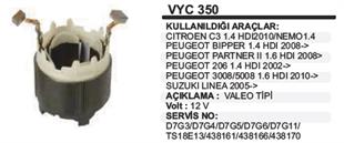Marş Yastığı 12V Partner Bipper Partner 206 3008 5008 Suzuki Linea Vw Golf Caddy 69*43 VYC350 | MARTEK VYC350