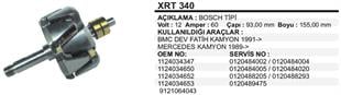 Rotor 12V 60AH Dev Fatih-mercedes Kamyon XRT340 | MARTEK XRT340
