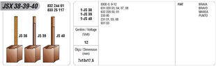 Mega Kömür Jsx 38 39 40 7x13x17,5 | Mega Jsx38/39/40