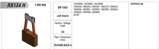 Marş Kömürü 24v Bmc Dev Fatih 42mt Caterpil 10,6-36,6-27-rx-134h | Mega Rx134h