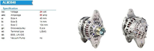 Alternatör 24v 80ah Volvo Penta Marin D9 Marin D11b4 D12c D11a D9a2c A3tr5093 A03tr5093 A003tr5093 A03tr5093am A003tr5093am | Mıta 3tr5093am
