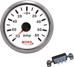 Mors Ampermetre 12-24v 52 Çap Beyaz Sr14912 |