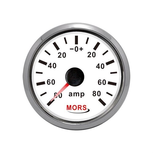 Mors Ampermetre 12-24v 52 Çap Beyaz Sr14912 |