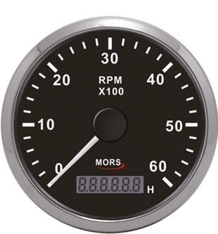 Mors Devir Göstergesi 6000 Devir Siyah Sr14880 |