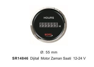 Mors Dijital Motor Zaman Saati Göstergesi 12-24v Siyah |