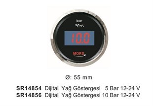 Mors Dijital Yağ Göstergesi 10 Bar 12-24v Siyah |