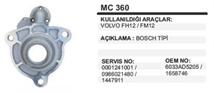 Pinyon Kapağı Bosch Tip Volvo Scanıa 3Kul Mc360 