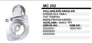 Pinyon Kapağı Dogan Slx Kartal Slx Sekmanlı Marş İçin 1998- 83221931 ( 63223031 Str4690 In Kapağı ) | Mako 83221931
