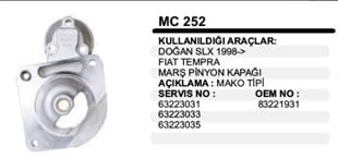Pinyon Kapağı Dogan Slx Kartal Slx Sekmanlı Marş İçin 1998- 83221931 ( 63223031 Str4690 In Kapağı ) | Mako 83221931
