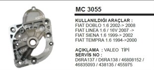 Pinyon Kapağı Fıat Doblo Lınea Tempra D6ra138 Slx Şanjumanlı Dinamo İçin Valeo | Ith Mc3055