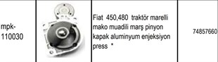 Pinyon Kapağı Marelli Tip Fiat Fıat 450-480-640 | Gmp 110030