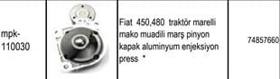 Pinyon Kapağı Marelli Tip Fiat Fıat 450-480-640 | Gmp 110030