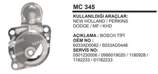 Pinyon Kapağı Newholland Perkins Dodge Mf İveco Excavatör Hattat Traktör | Martek Mc345