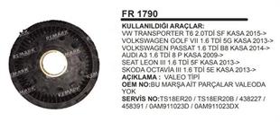 Rediktör Plastiği 56diş Vw T6 T15 Golf 7 Passat Vw Transporter 1,6 14-a3-seat Iıı 13- Ts18e | Remark Fr1790