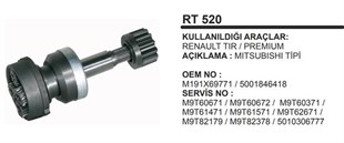 Rediktör Takımı +dişli Reno Tır-premium Mercedes Axor Volvo Man Man Tga Tgx Tgl | Martek Rt520