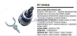 Rediktör Takımı Dişlili Mercedes Benz 115 Seri Sprinter E200 Im2134 Kollektöre Göre | Remark Rt6440a