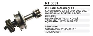 Rediktor Takımı+dişli Kia Sorento-h1 | Ith Rt6051