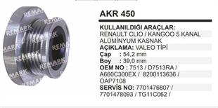 Alt.kasnağı 5KAN ( Cırcırlı Kasnak ) Renault Clio Kangoo | REMARK AKR450