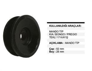 Alt. Kasnağı Sabit Tekli Mando Kia Bango Pregio | REMARK AKS920