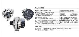 Alternatör 24V 90AH Otokar Sultan Deutz | REMARK ALT3280