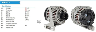 Alternatör 12v 140ah Volvo S60 I 2.0 T 00-09 S80 V70 Xc90 Ters Dönüşlü | Remark Alt3800