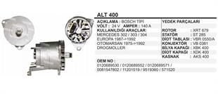 Alternatör 24V 140AH Mercedes 303 304 Kasnaksız 1986A00007 | REMARK ALT400