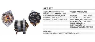 Alternatör 12V 90AH Renault R12 Espace (Kasnak Değişince Uyumlu) Valeo Tip | REMARK ALT827