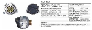 Alternatör 12V 95AH Hyundai Elentra Ducato Boxer | REMARK ALT892
