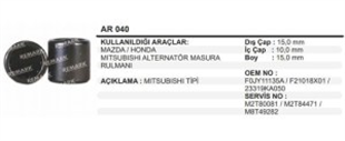 Rulman Alternatör Rulmanı Mitsubishi 10x15x15 | REMARK AR040