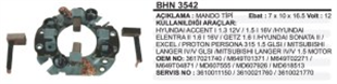 Kömür Yuvası Hyundai Suzuki Mazda 4 Kömürlü BHN3542 Galant | REMARK BHN3542