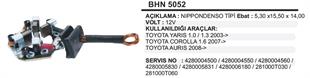 Kömür Yuvası Toyota Corolla Avris Yaris D4D BHN5052 | REMARK BHN5052