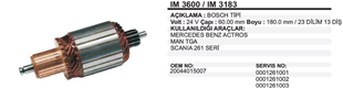 Marş Kollektörü 24V Scania Ym Actros Man TGA.60-180-13 | REMARK IM3600