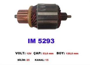 Marş Kollektörü 12V Renault Fluance Clio Kango Nissan Qashqai Dacia Dokker Duster Ford Transit Courier 1.5DCİ RSM1411 RSM14-11 | REMARK IM5293