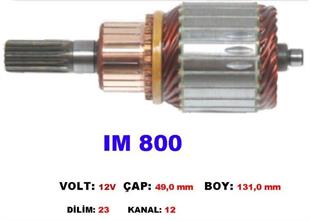 Marş Kollektörü 12V Skoda Felicia Pal Tipi 49*131*12 | REMARK IM800