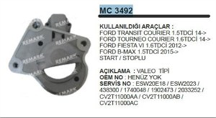 Pinyon Kapağı Ford Tourneo Courier 1.6TDCI Transit Courier Transit B Max Ford Transit Tourneo Courier Fiesta Start Stoplu | REMARK MC3492