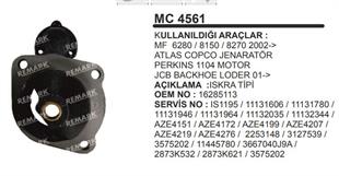 Pinyon Kapağı Iskra Tipi Mf Jcb Loader Perkins Sağ Ağız Atlas Jeneratör | REMARK MC4561