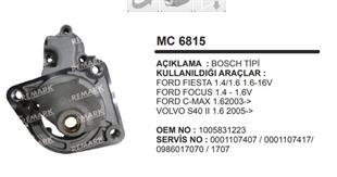 Pinyon Kapağı Ford Fiesta Focus Cmax Volvo S40 II Bosch Tipi | REMARK MC6815