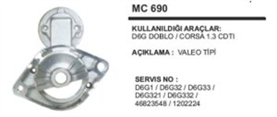 Pinyon Kapağı Fiat Doblo Albea Opel Corsa Combo 1.3 Albea Multijet Valeo Tip Pinyo Kapak Kırılıyor İse Pistonun Üstünde Su Var | REMARK MC690