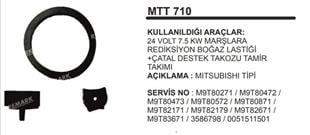 Marş Motoru Tamir Takımı 24V Mitsubishi Tipi 7,5 Kw Büyük Lastik+takoz | REMARK MTT710