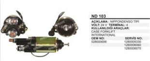 Marş Otomatiği 24V Case Forklift İnternatıonal 1280006060 | REMARK ND103