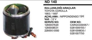Marş Yastığı 12V Toyota Corolla 65*47*62 ND140 | REMARK ND140