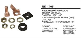 Marş Otomatiği Tamir Takımı Denso Tip Corolla Mazda Kia | REMARK ND1405