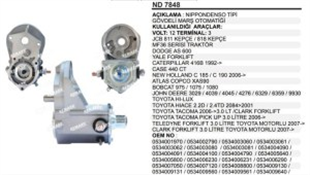 Marş Otomatigi 12V Jcb Mf Yale Forklift Hilux Jcb Massey Ferguson | REMARK ND7848