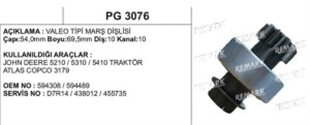 Marş Dislisi 10DİŞ Johndeere D7R 5210 5310 5410 Atlas Copco 3179 | REMARK PG3076