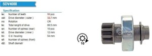 Marş Dislisi 10DİŞ Johndeere D7R 5210 5310 5410 Atlas Copco 3179 | REMARK PG3076
