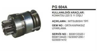 Marş Dişlisi 11DİŞ Mitsubishi Tip Komatsu 220S | REMARK PG604A