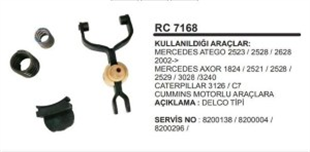 Marş Çatalı Delco Mercedes Atego Axor 29MT Mercedes Atego 2523 2528 2628 Axor 1824 2521 2528 2529 3028 3240 Caterpillar 3126 C7 | REMARK RC7168