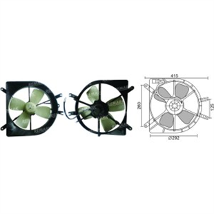 Fan Motoru 12V Honda İes Civic 1.4/1.5 92-99 | REMARK RFM4500